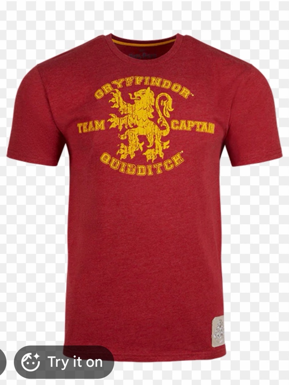 Harry Potter Gryffindor Team Captain Tee - Maroon/Yellow